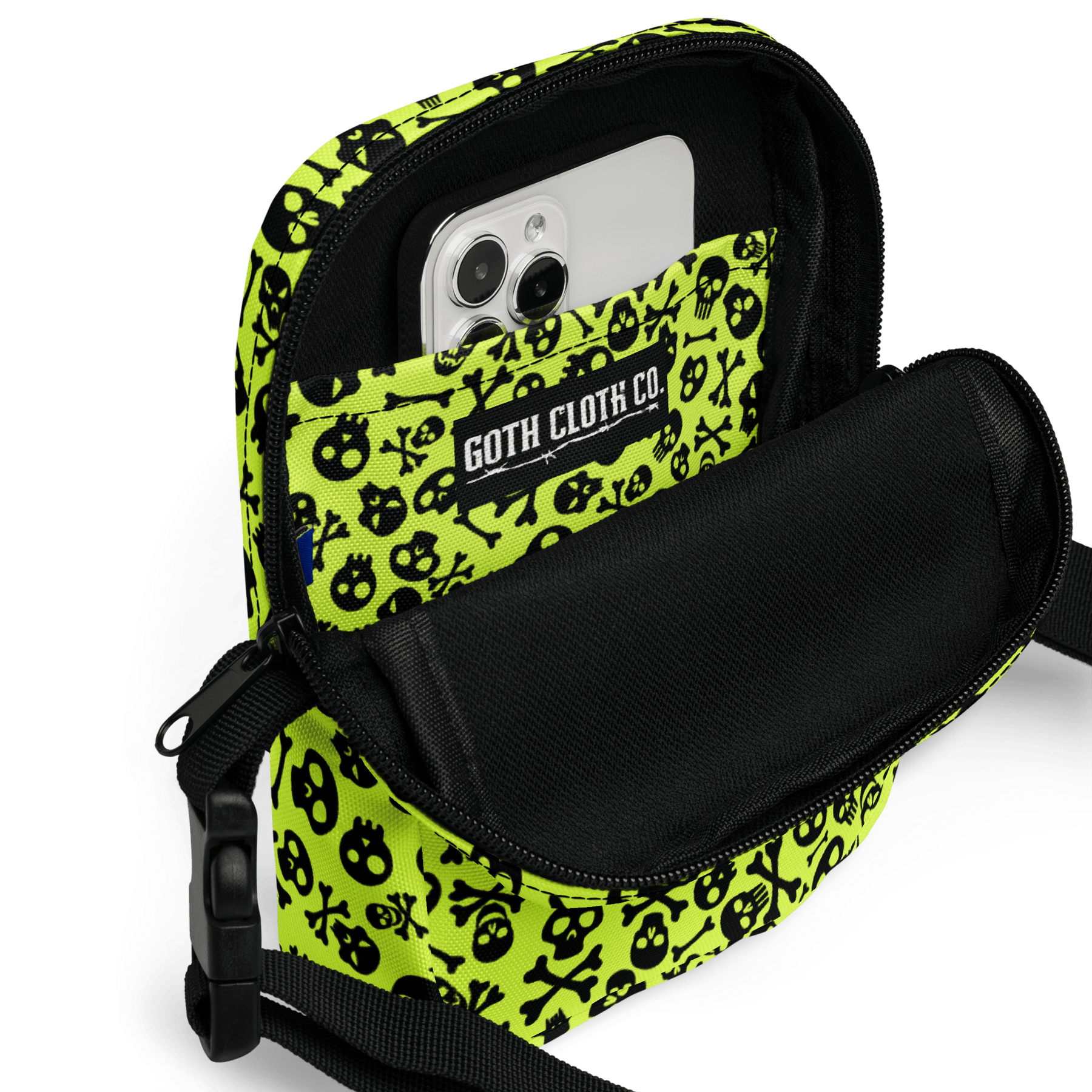 Lime Bones Crossbody Bag - Goth Cloth Co.6062199_19256