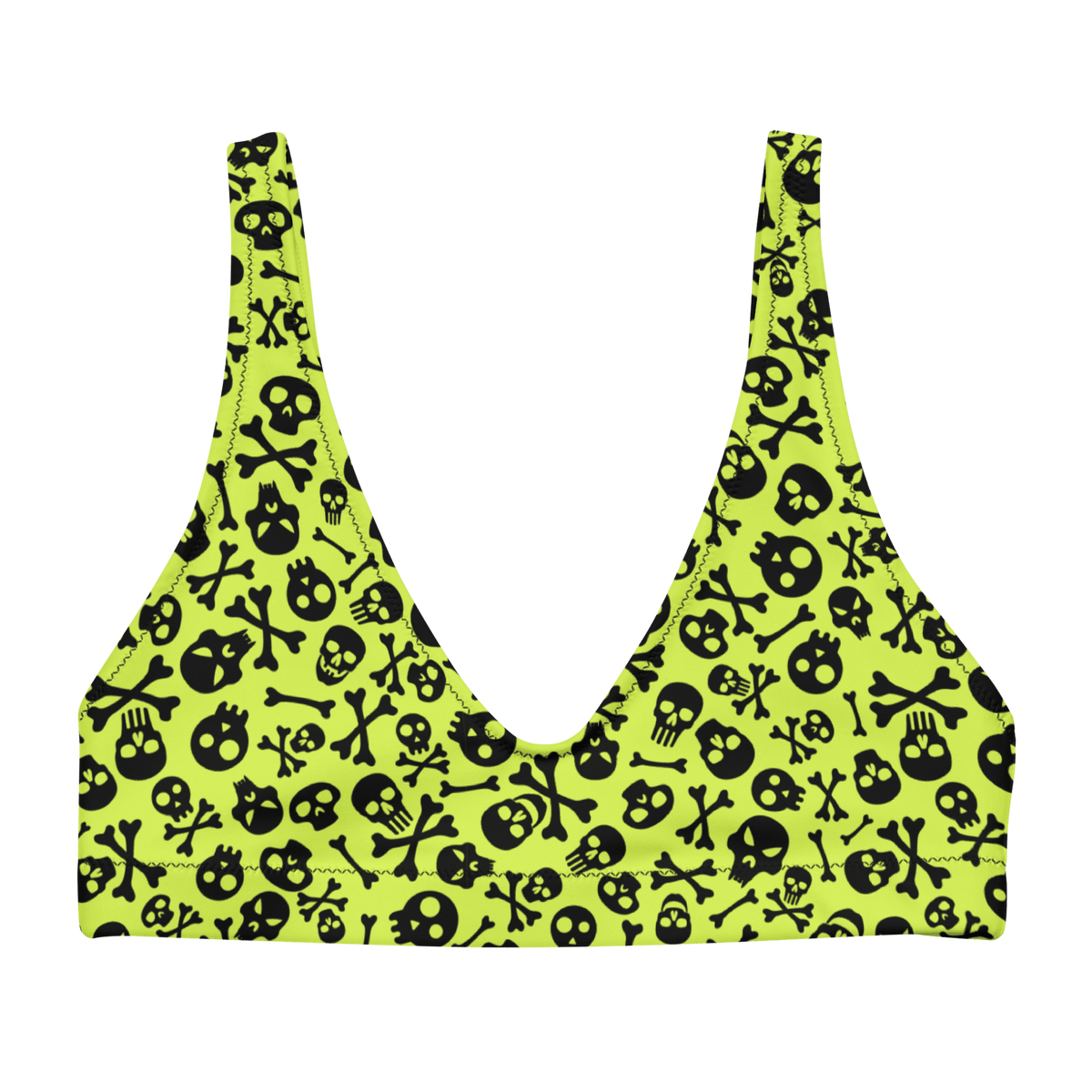 Lime Bones Sport Bikini Top - Goth Cloth Co.2534262_12035