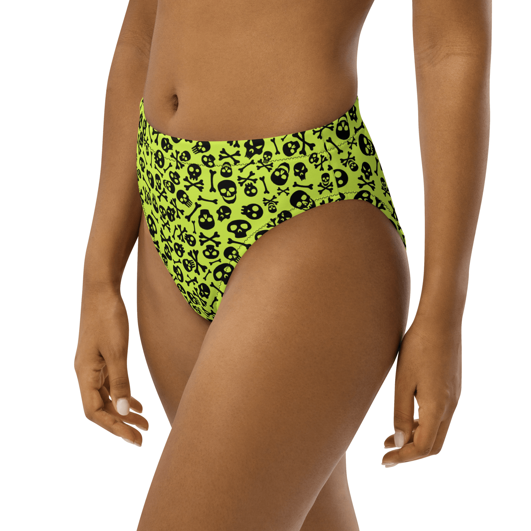 Lime Bones Sport High-Waisted Bikini Bottom - Goth Cloth Co.6533557_12042