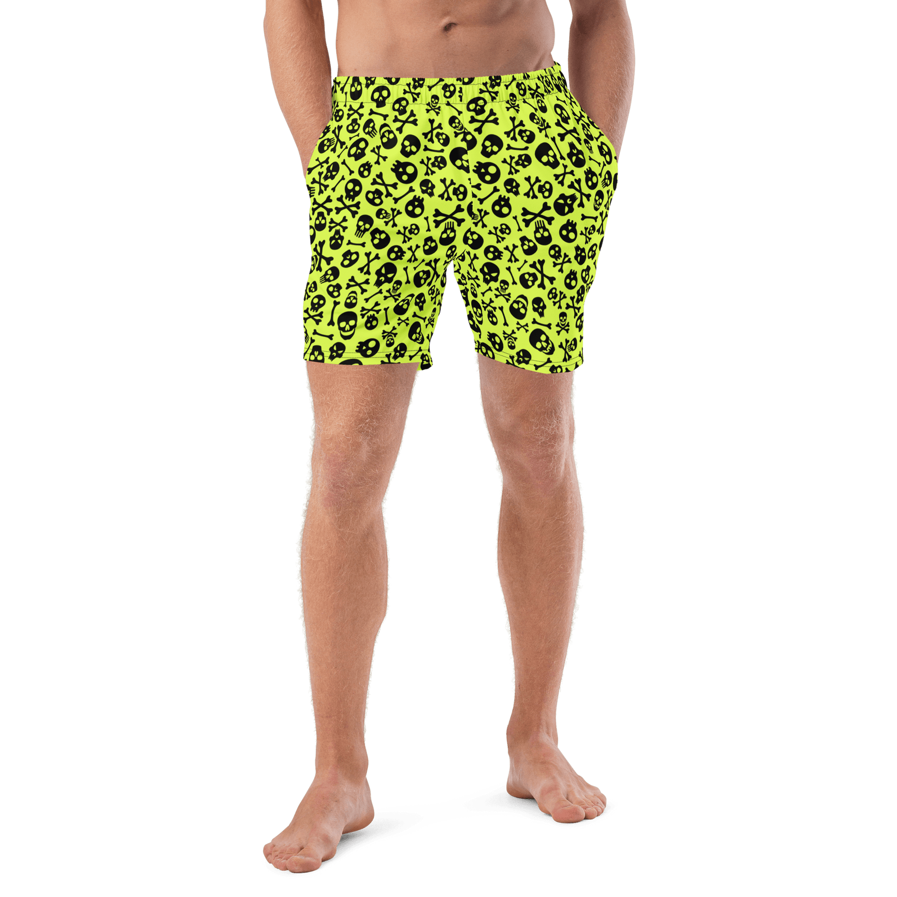 Lime Bones Swim Trunks - Goth Cloth Co.1320085_14636