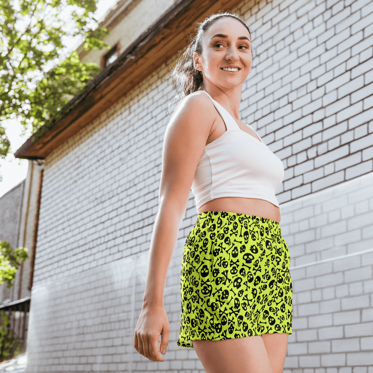 Lime Bones Unisex Swim Trunks - Goth Cloth Co.2275700_9804