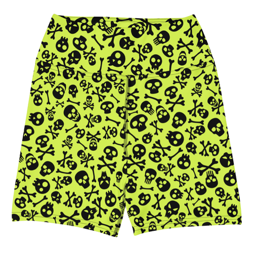 Lime Bones Yoga Shorts - Goth Cloth Co.2298704_9079