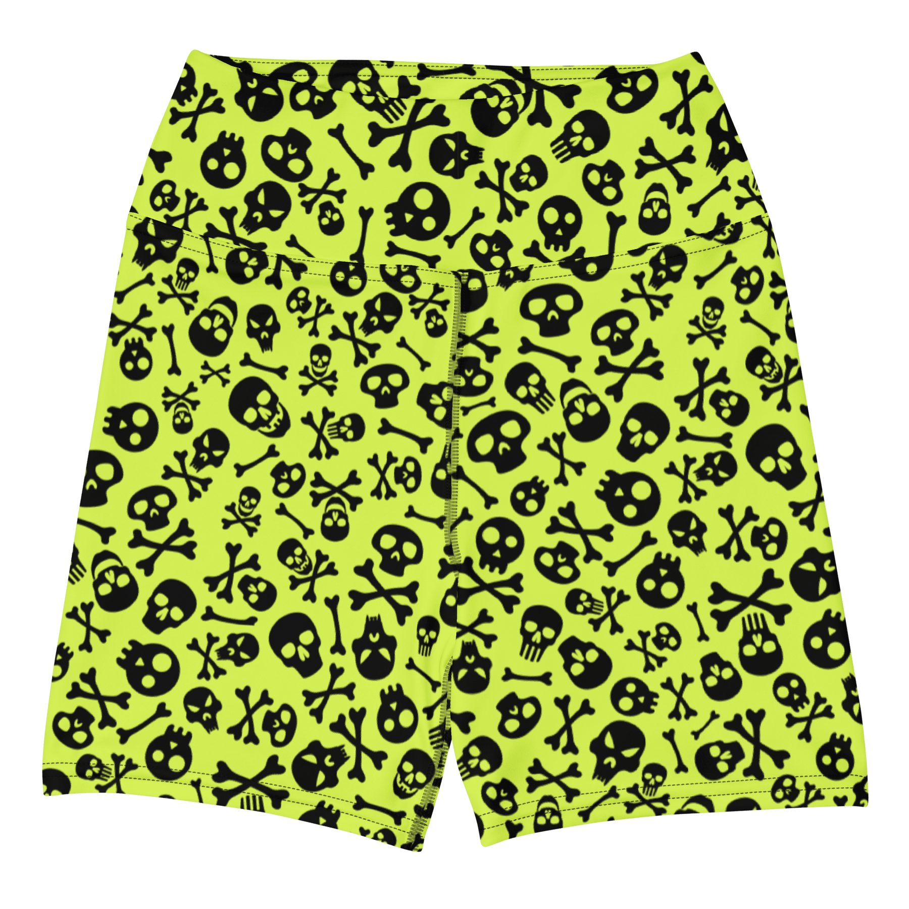 Lime Bones Yoga Shorts - Goth Cloth Co.2298704_9079