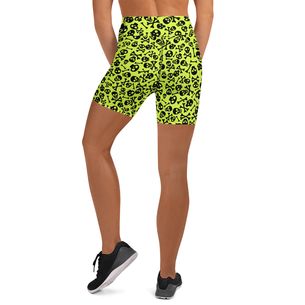 Lime Bones Yoga Shorts - Goth Cloth Co.2298704_9079