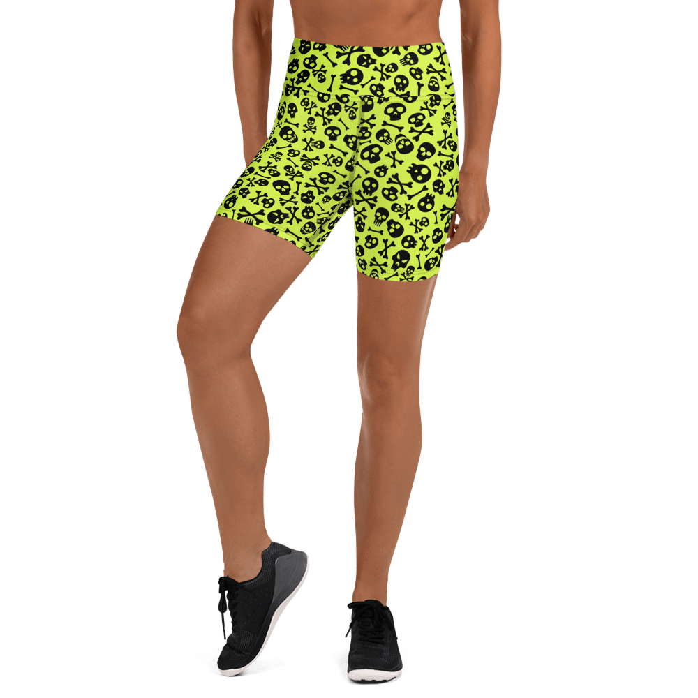 Lime Bones Yoga Shorts - Goth Cloth Co.2298704_9079