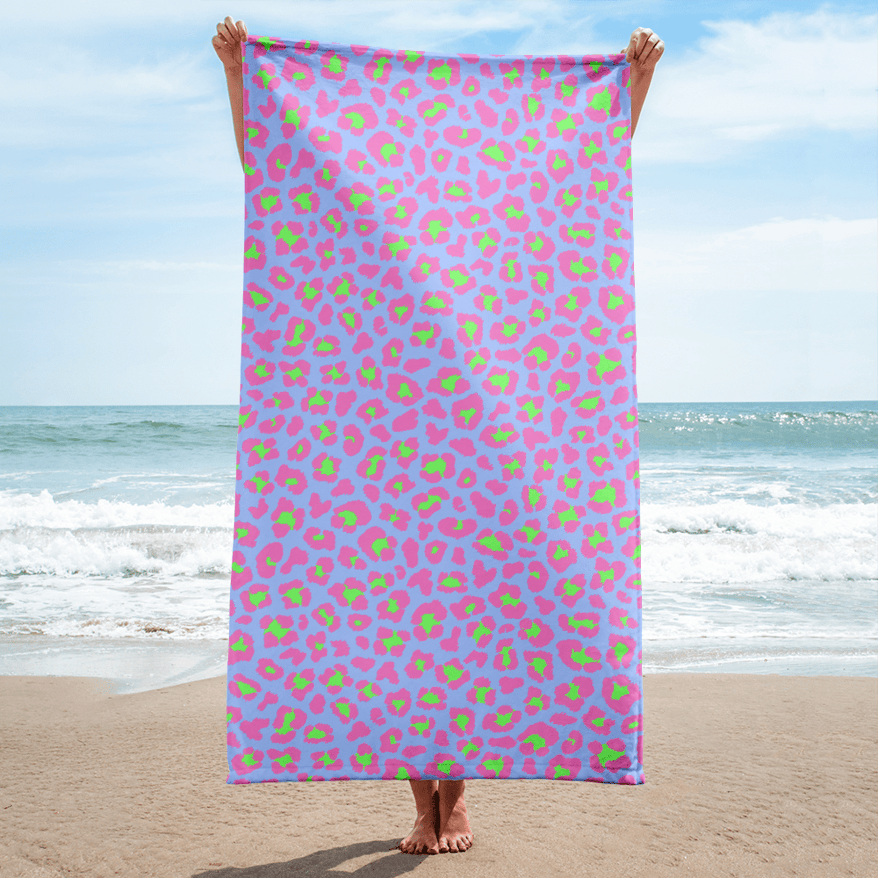 Lime Leopard Beach Towel - Goth Cloth Co.5518887_8874