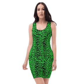 Lime Leopard Bodycon Dress - Goth Cloth Co.7166551_7788