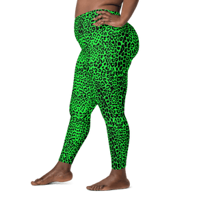 Lime Leopard Crossover Leggings with Pockets - Goth Cloth Co.3399478_14137