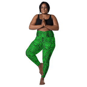 Lime Leopard Crossover Leggings with Pockets - Goth Cloth Co.3399478_14137