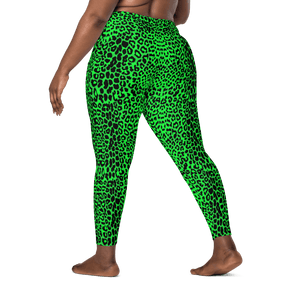 Lime Leopard Crossover Leggings with Pockets - Goth Cloth Co.3399478_14137