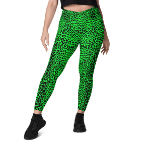 Lime Leopard Crossover Leggings with Pockets - Goth Cloth Co.3399478_14137