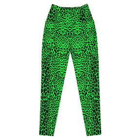 Lime Leopard Crossover Leggings with Pockets - Goth Cloth Co.3399478_14137