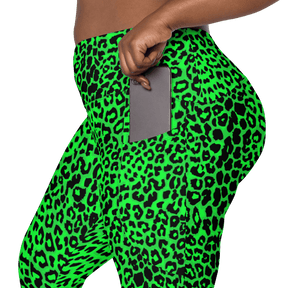 Lime Leopard Crossover Leggings with Pockets - Goth Cloth Co.3399478_14137
