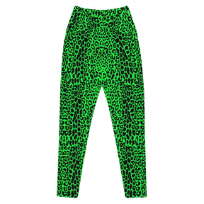 Lime Leopard Crossover Leggings with Pockets - Goth Cloth Co.3399478_14137