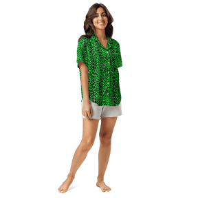 Lime Leopard Silky Pajama Top - Goth Cloth Co.7829852_20964