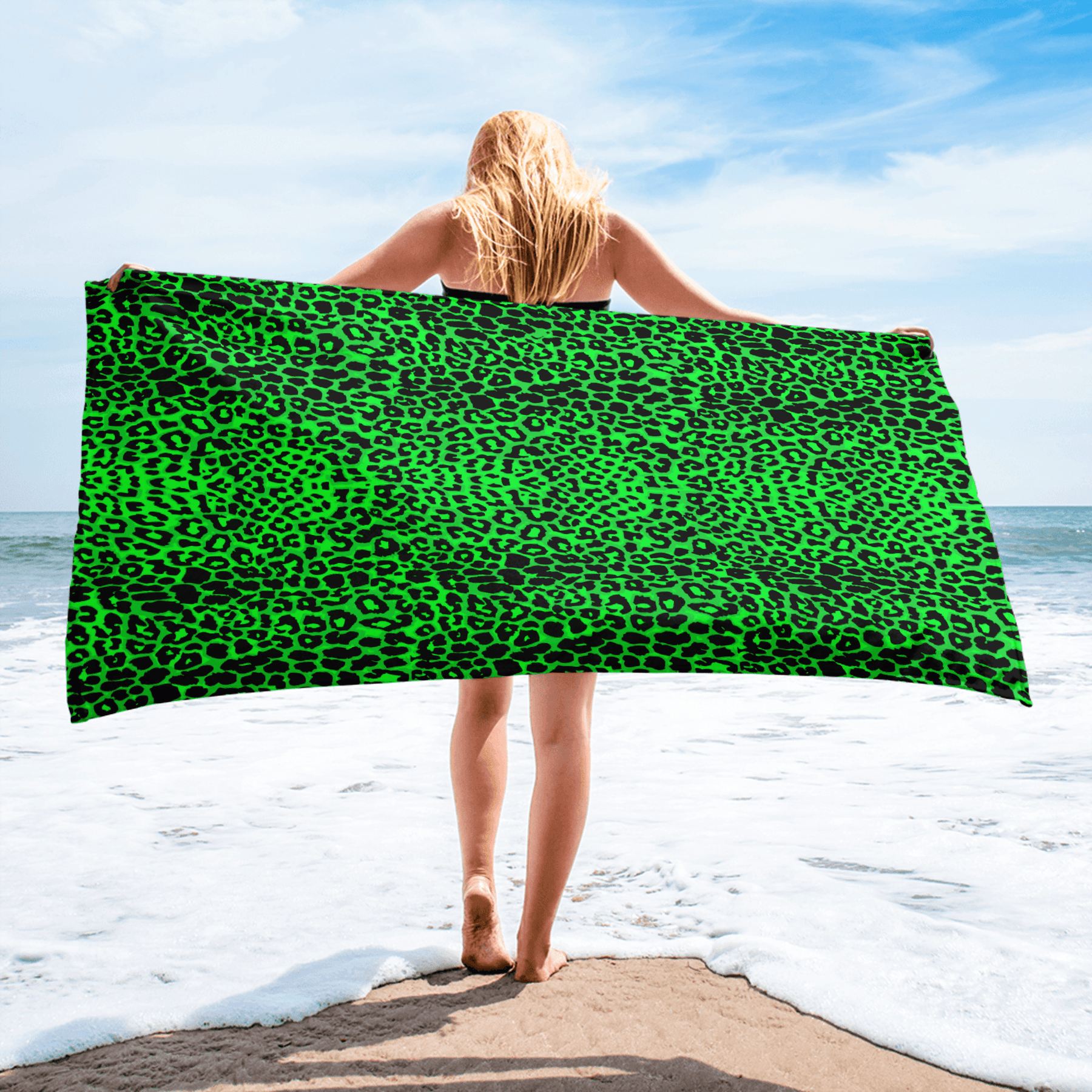 Lime Leopard Towel - Goth Cloth Co.5453100_8874