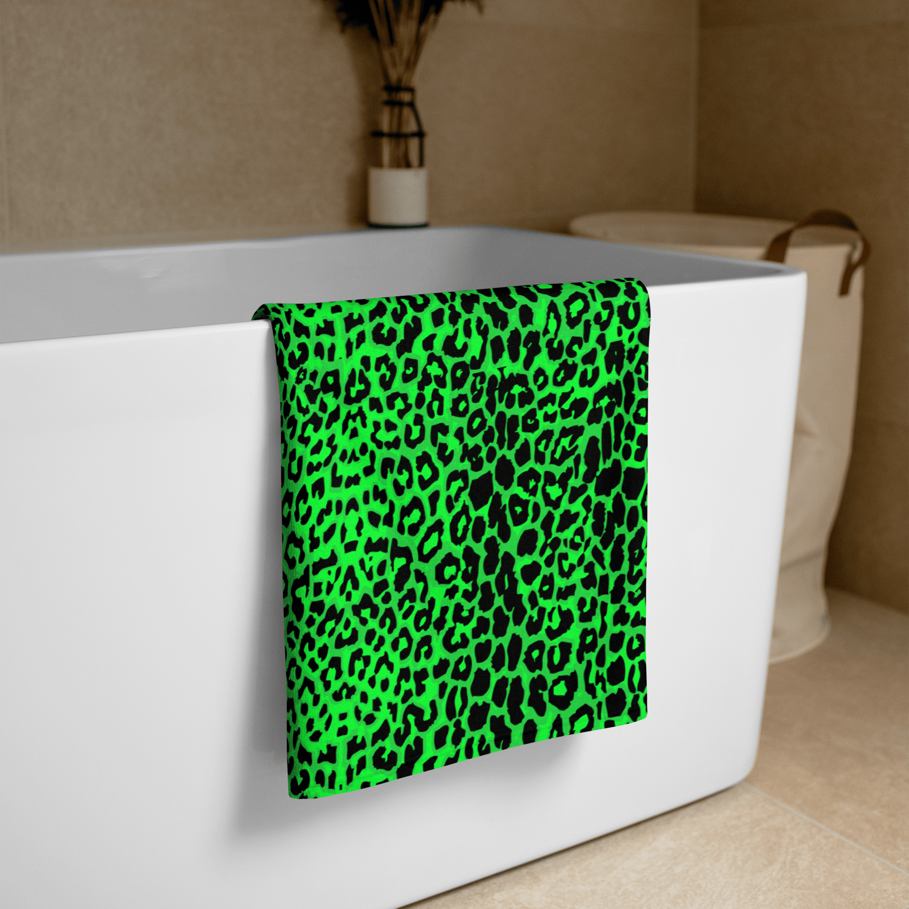 Lime Leopard Towel - Goth Cloth Co.5453100_8874