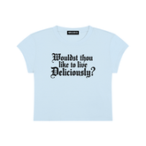 Live Deliciously Baby Tee - Goth Cloth Co.gymwear260924PODAA1119#021