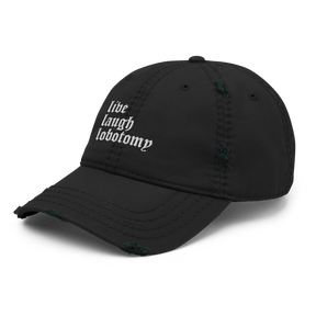 Live Laugh Lobotomy Distressed Dad Hat - Goth Cloth Co.9981531_10990