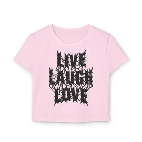 Live Laugh Love Metal Baby Tee - Goth Cloth Co.T-Shirt14627401518445130866