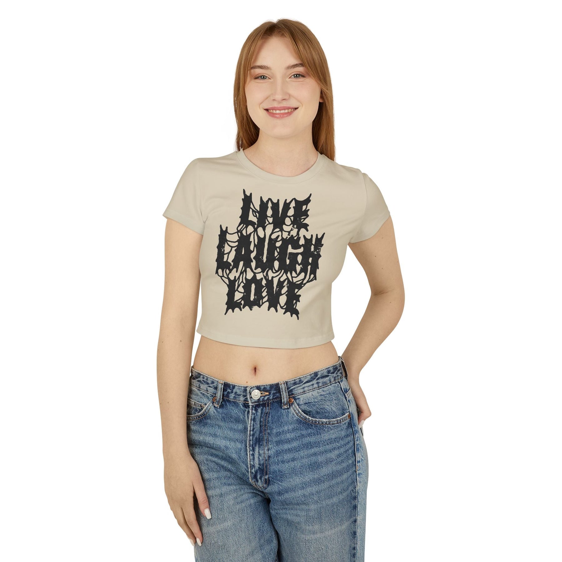 Live Laugh Love Metal Baby Tee - Goth Cloth Co.T-Shirt14627401518445130866