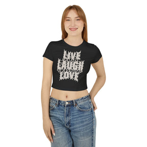 Live Laugh Love Metal Baby Tee - Goth Cloth Co.T-Shirt14627401518445130866