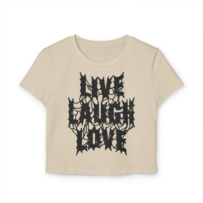 Live Laugh Love Metal Baby Tee - Goth Cloth Co.T-Shirt27586066862330873360