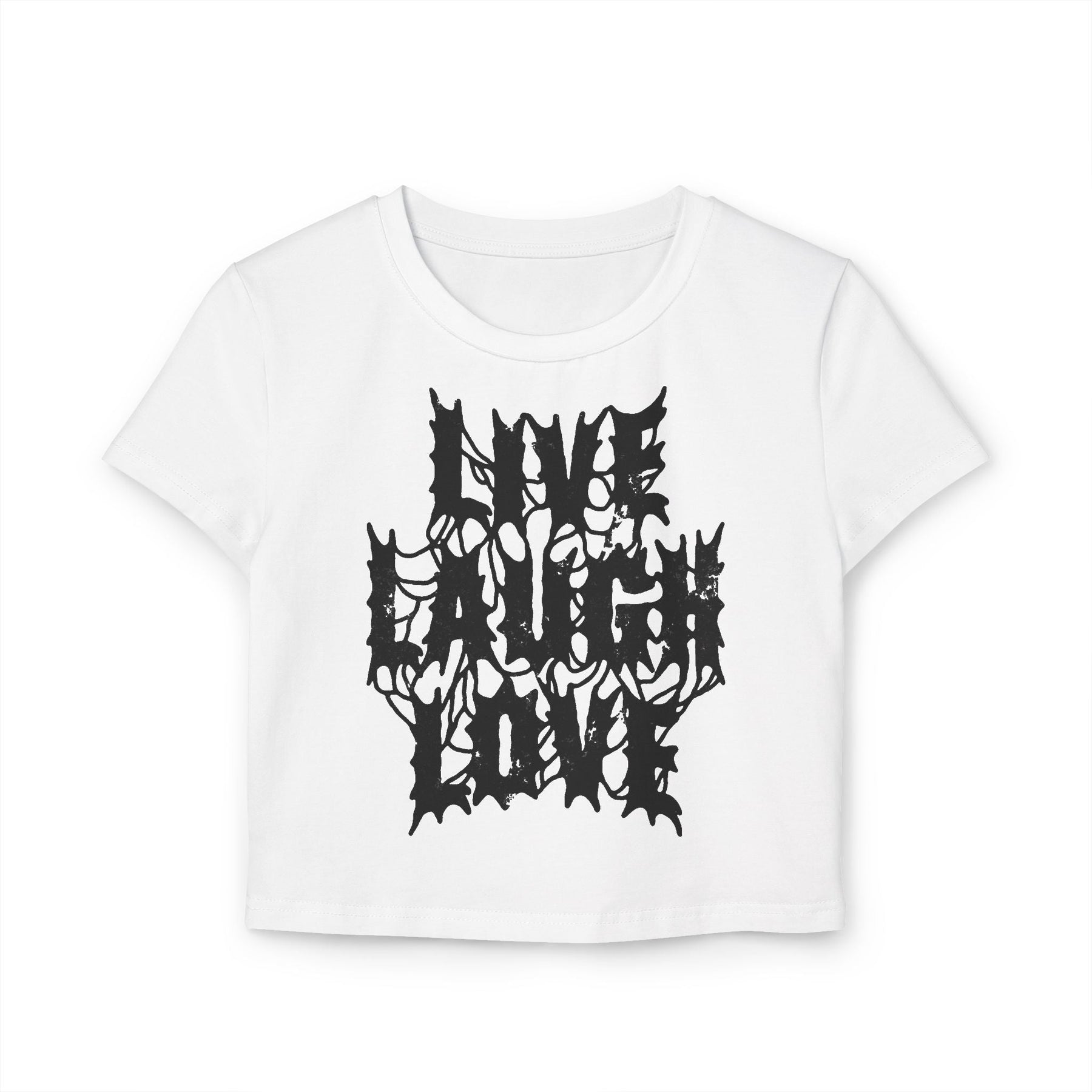 Live Laugh Love Metal Baby Tee - Goth Cloth Co.T-Shirt91254633944448543209