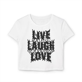 Live Laugh Love Metal Baby Tee - Goth Cloth Co.T-Shirt91254633944448543209