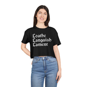 Loathe Languish Lament Crop Top - Goth Cloth Co.T-Shirt13681009534570974200