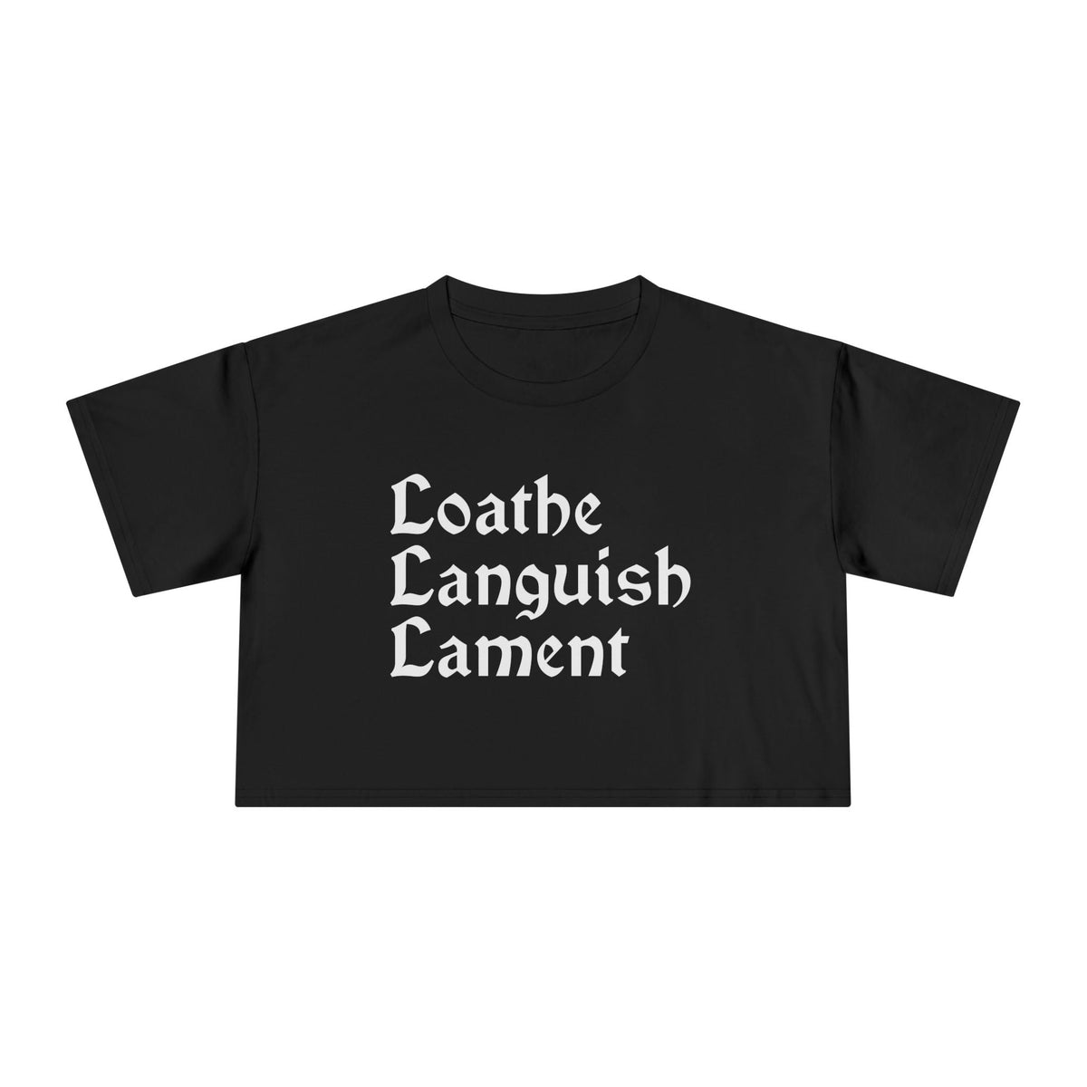 Loathe Languish Lament Crop Top - Goth Cloth Co.T-Shirt19049329975062355360
