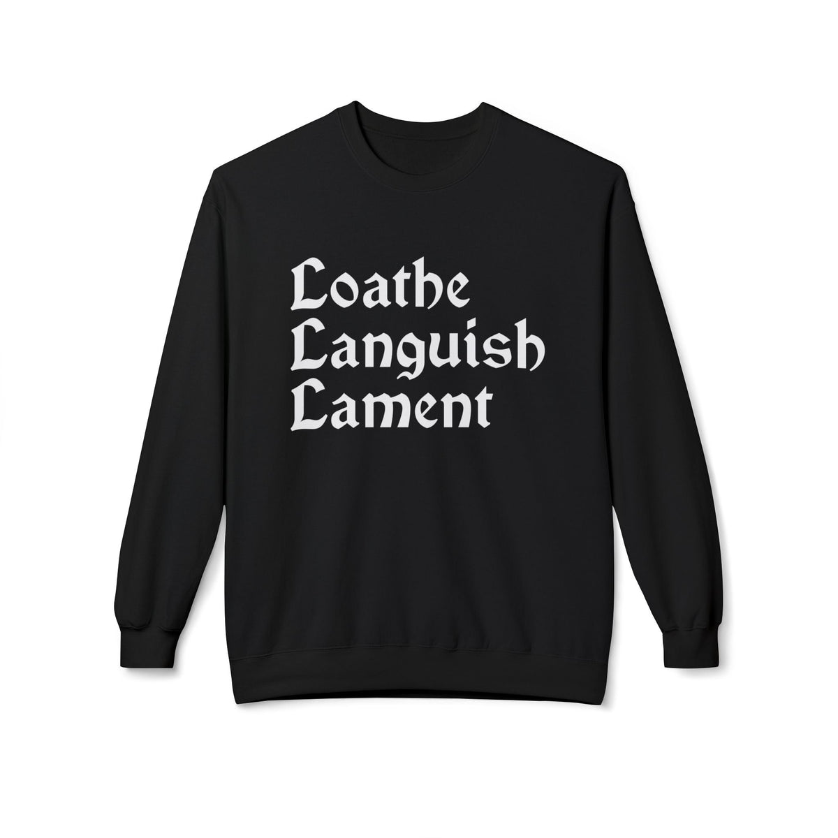 Loathe Languish Lament Gothic Crew Neck Sweatshirt - Goth Cloth Co.Sweatshirt11571971155855268811