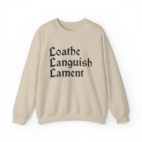 Loathe Languish Lament Gothic Crew Neck Sweatshirt - Goth Cloth Co.Sweatshirt14406822939418409042