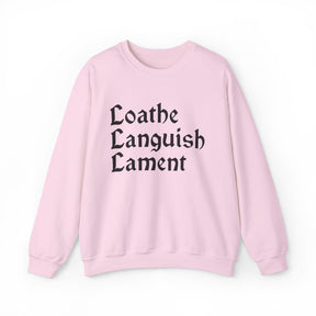 Loathe Languish Lament Gothic Crew Neck Sweatshirt - Goth Cloth Co.Sweatshirt29961248851970225423