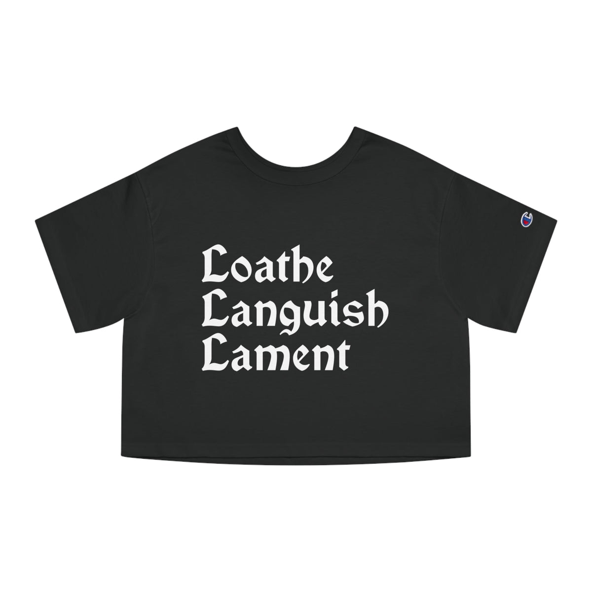 Loathe Languish Lament Heavyweight Cropped T-Shirt - Goth Cloth Co.T-Shirt10120058606131417768