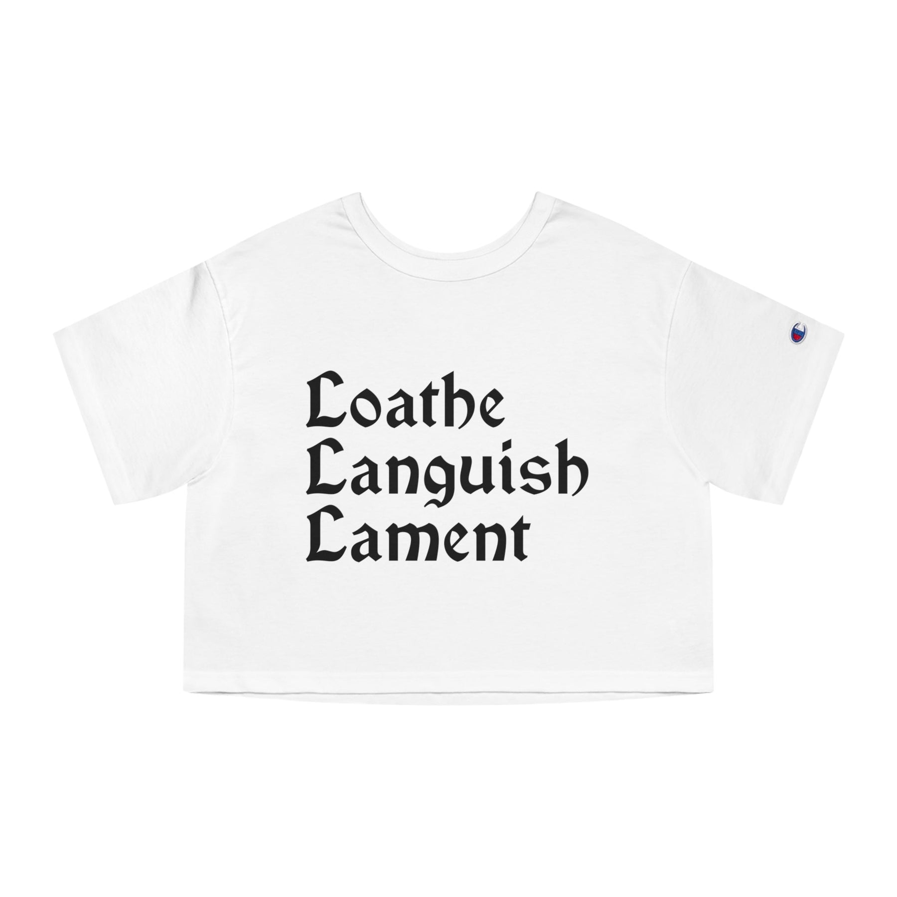 Loathe Languish Lament Heavyweight Cropped T-Shirt - Goth Cloth Co.T-Shirt12855376343088114603