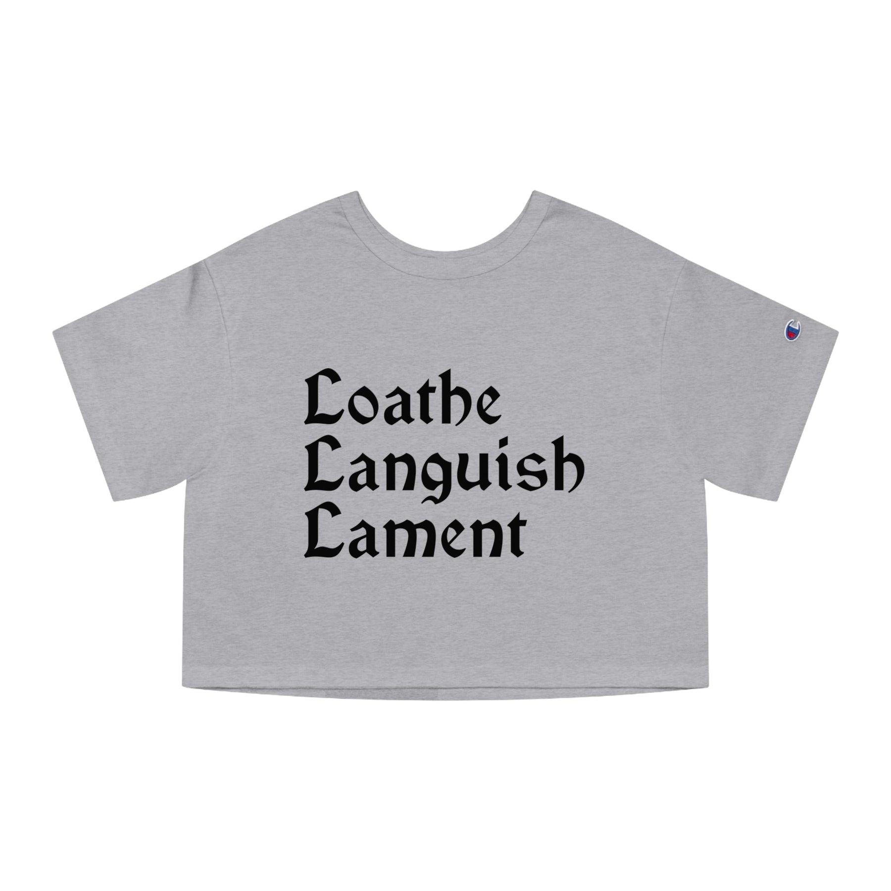 Loathe Languish Lament Heavyweight Cropped T-Shirt - Goth Cloth Co.T-Shirt27018734496902314426