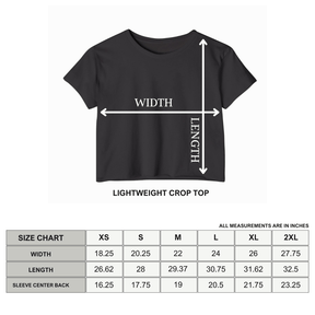 Loathe Languish Lament Stacked Women's Lightweight Crop Top - Goth Cloth Co.T-Shirt19571980371807335090