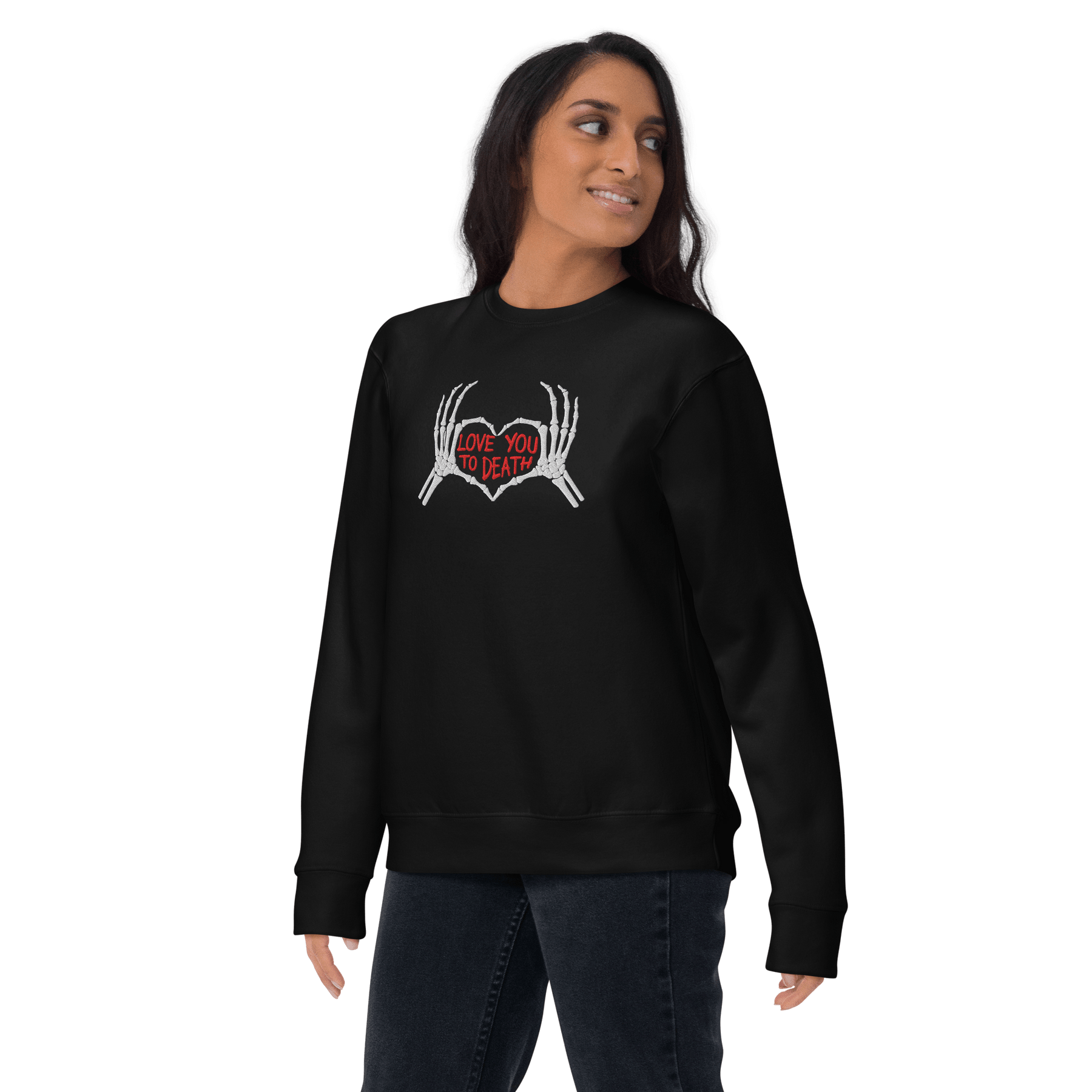 Love You To Death Embroidered Sweatshirt - Goth Cloth Co.Sweatshirt5767905_20363