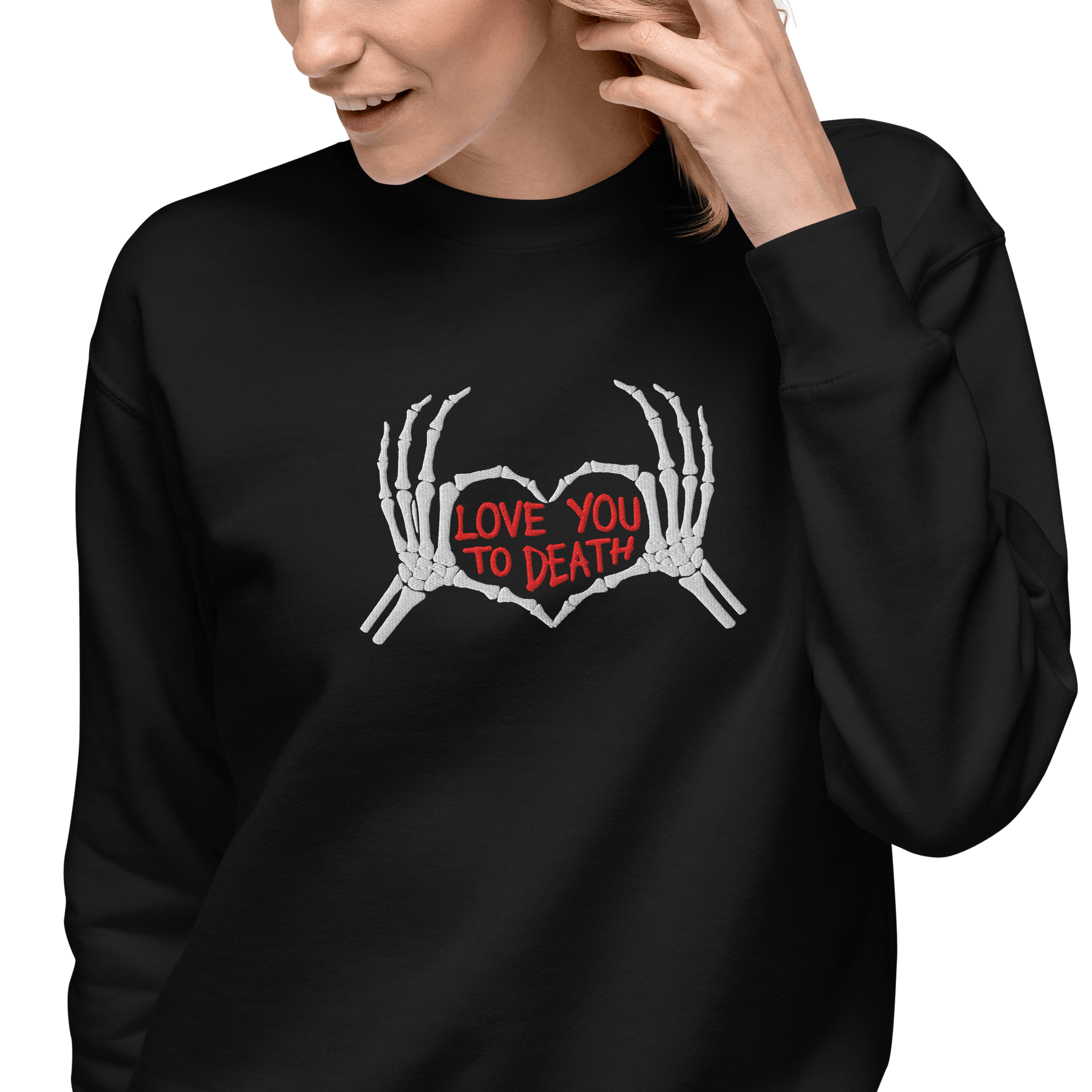 Love You To Death Embroidered Sweatshirt - Goth Cloth Co.Sweatshirt5767905_20363