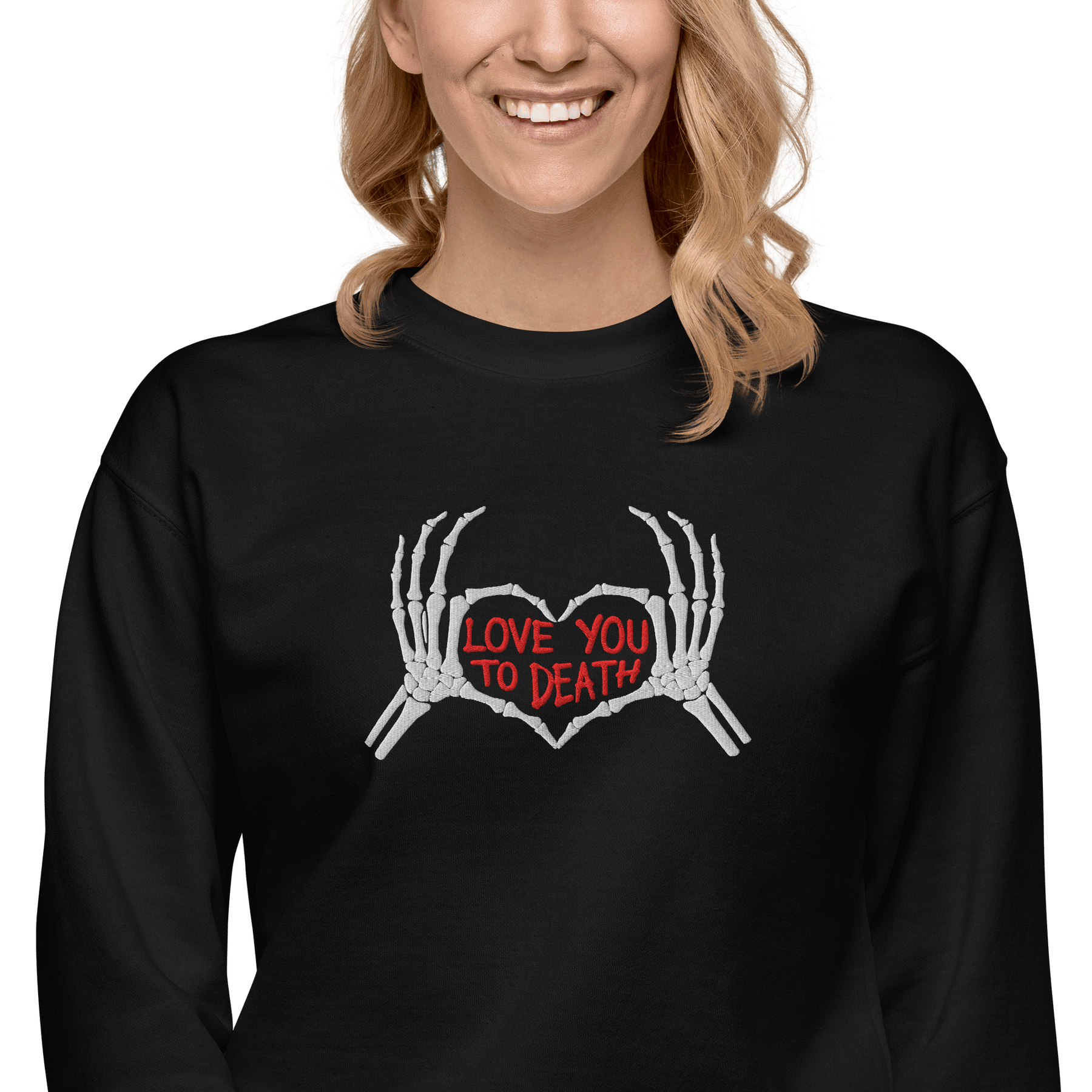 Love You To Death Embroidered Sweatshirt - Goth Cloth Co.Sweatshirt5767905_20363