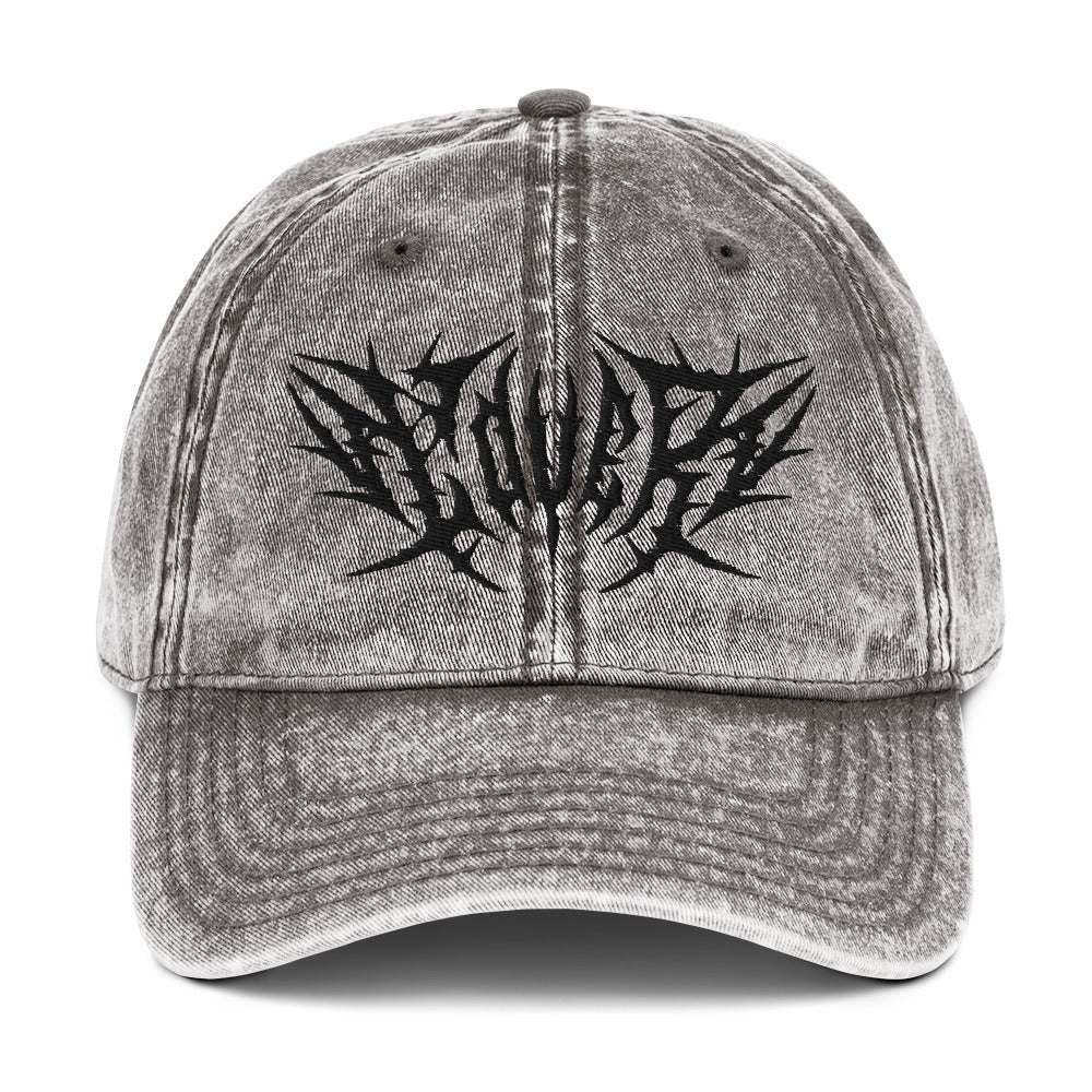 Lover Metal Font Acid Wash Dad Cap - Goth Cloth Co.7718844_10803