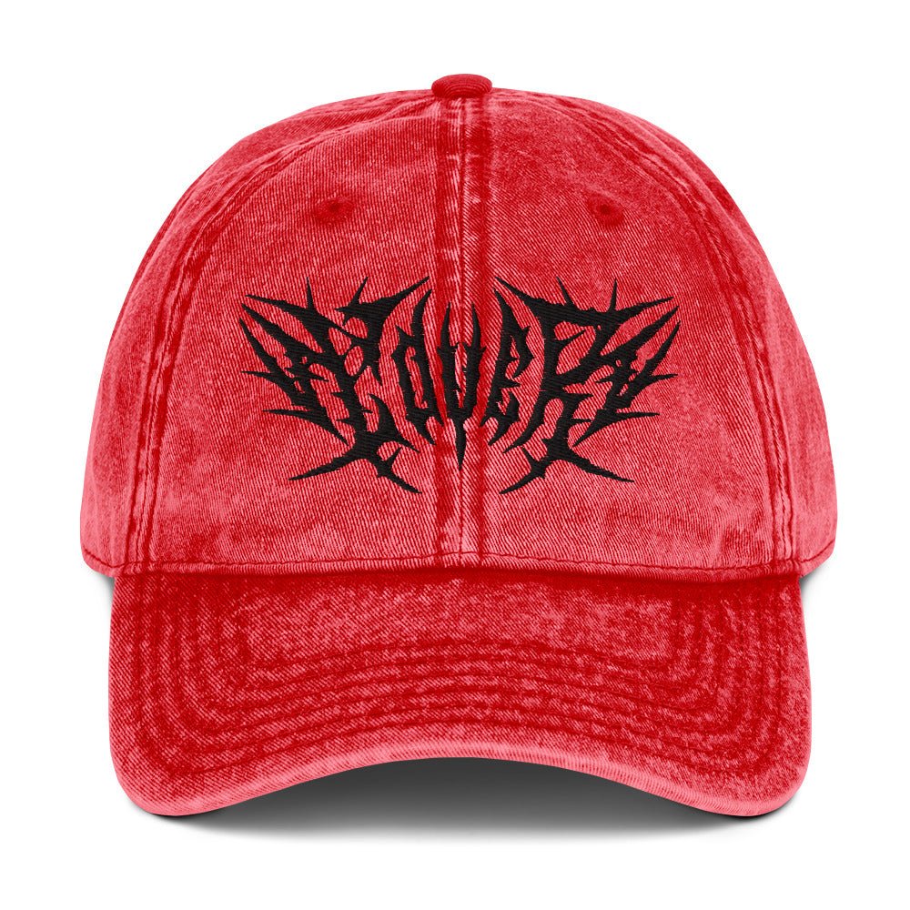 Lover Metal Font Acid Wash Dad Cap - Goth Cloth Co.7718844_16747