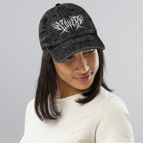 Lover Metal Font Acid Wash Dad Cap - Goth Cloth Co.7718844_16749