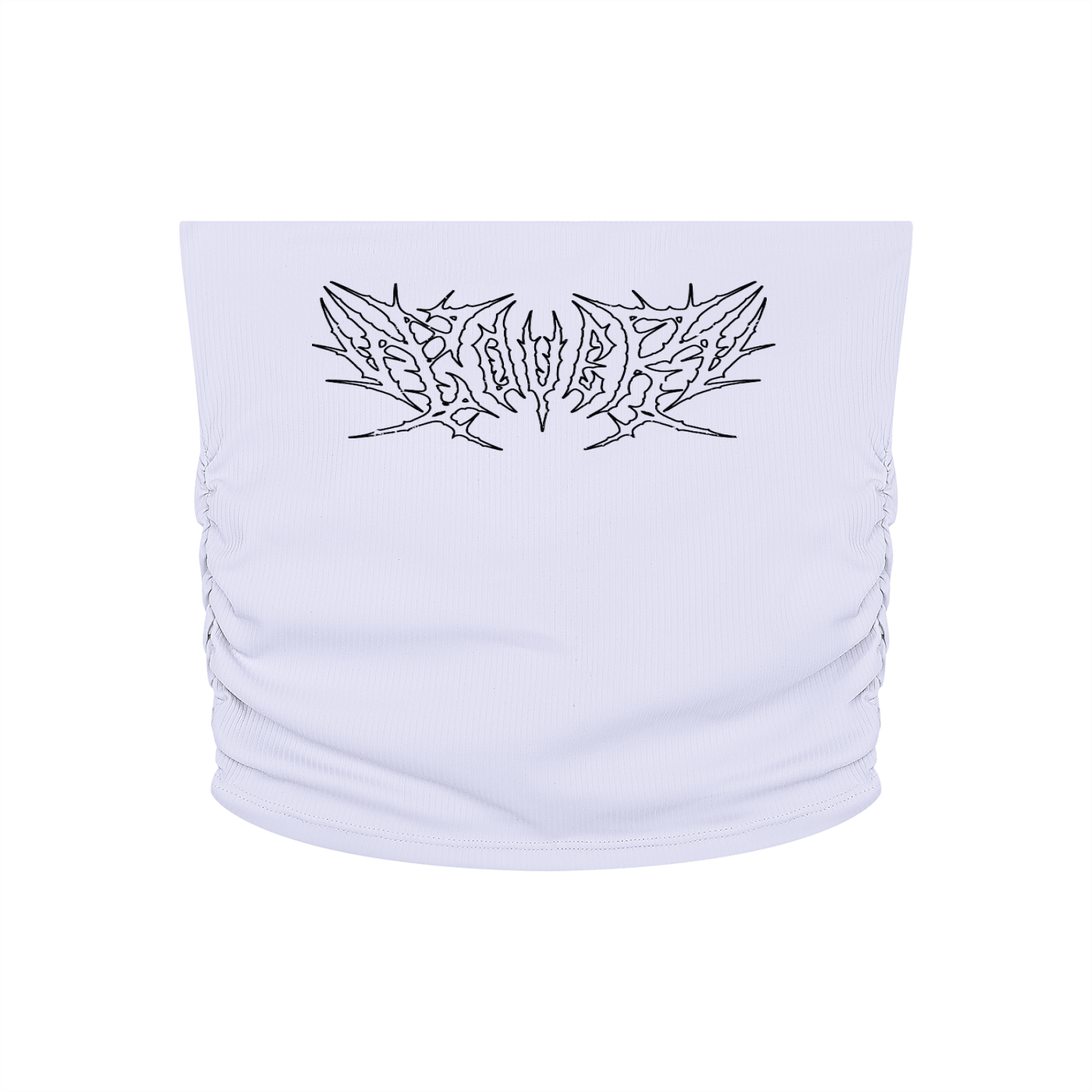 Lover Metal Font Cropped Yoga Tube Top - Goth Cloth Co.260721PODAH0798005