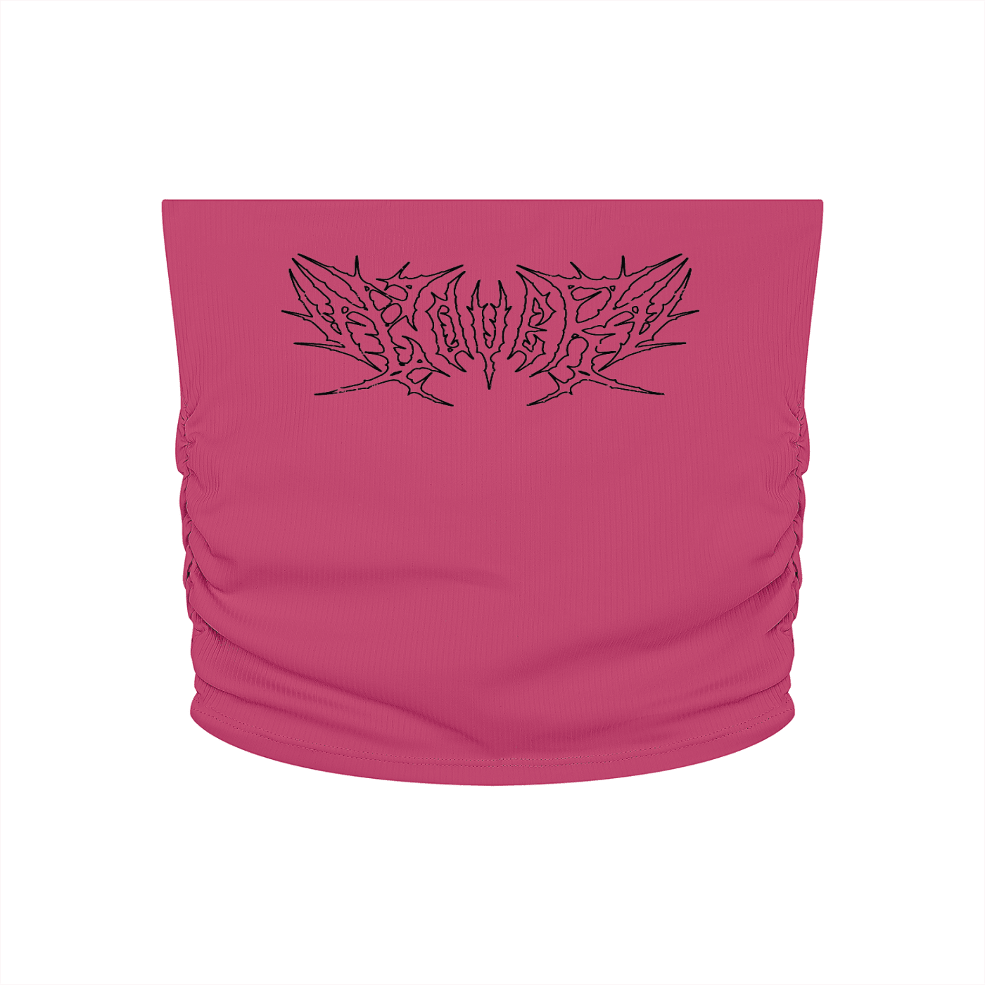 Lover Metal Font Cropped Yoga Tube Top - Goth Cloth Co.260721PODAH0798009