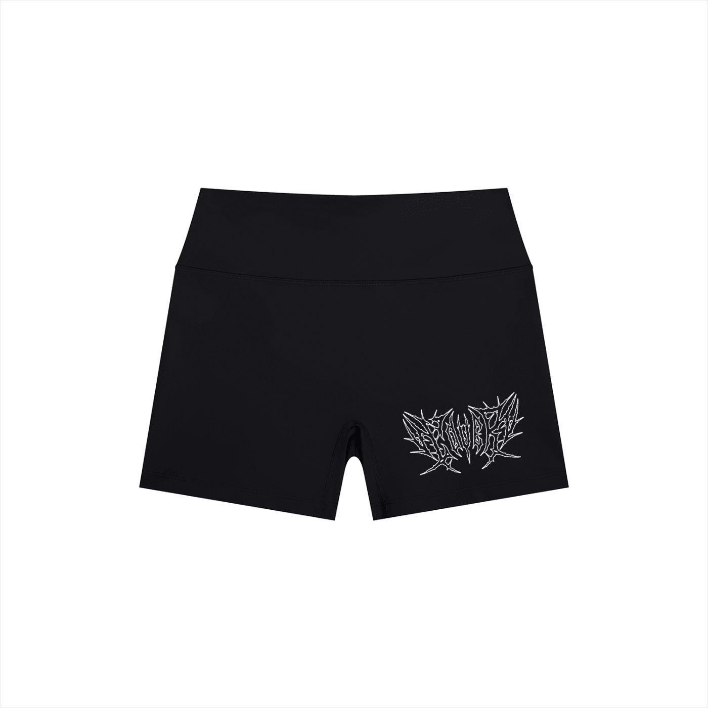 Lover Metal Font High Rise Yoga Shorts - Goth Cloth Co.260721PODBK0708001
