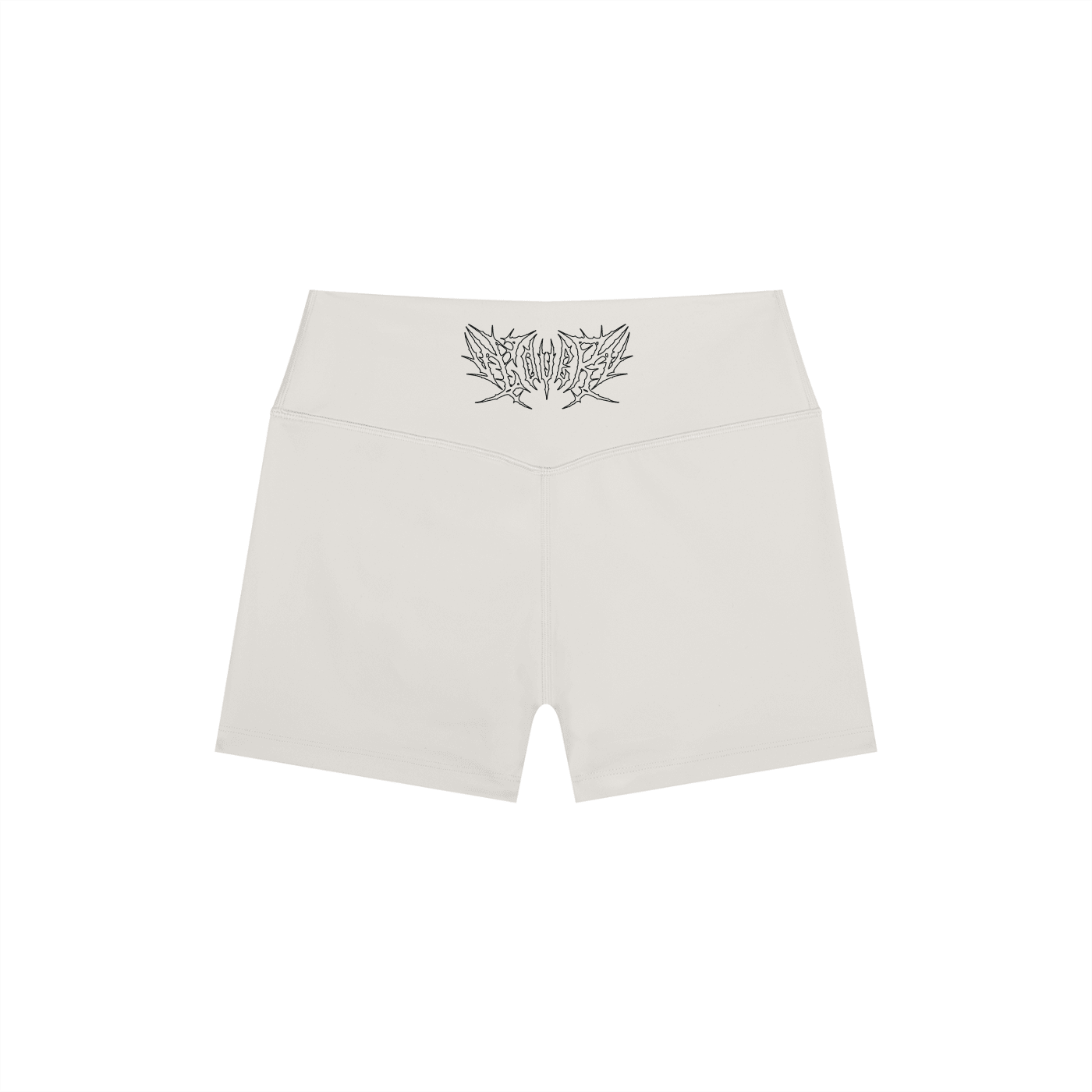 Lover Metal Font High Rise Yoga Shorts - Goth Cloth Co.260721PODBK0708006