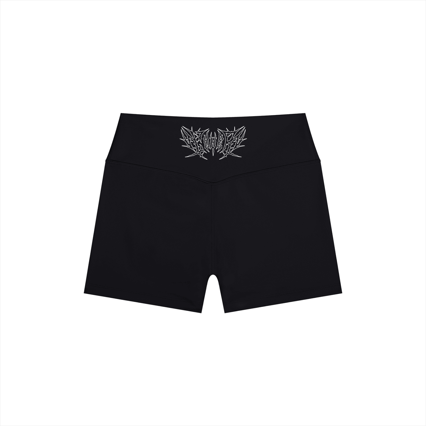 Lover Metal Font High Rise Yoga Shorts - Goth Cloth Co.260721PODBK0708006