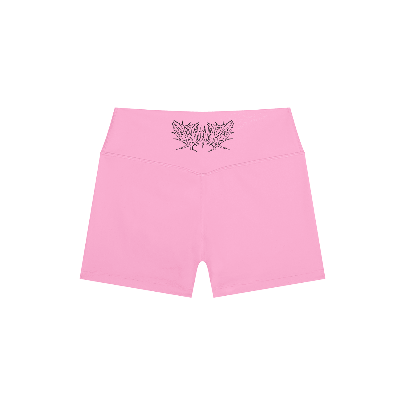 Lover Metal Font High Rise Yoga Shorts - Goth Cloth Co.260721PODBK0708006